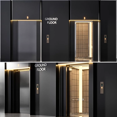  Modern Elevator Design for 3D环境 3D model image 1 