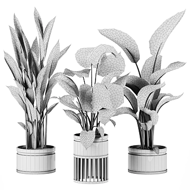 Stylish Plants Set 85 Rendered 3D model image 1 