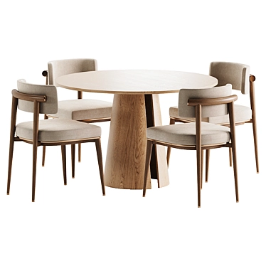 Contemporary Dining Set 97 3D model image 1 