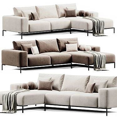 Sleek Modern Norane Sofa Design 3D model image 1 