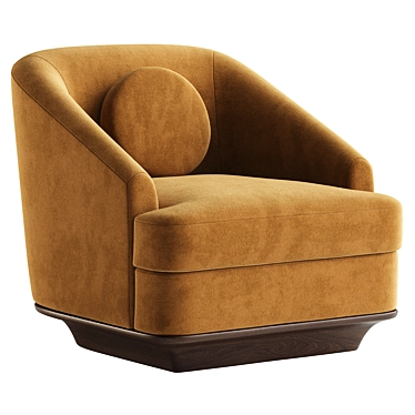 Modern Minimalist Nico Lounge Armchair 3D model image 1 