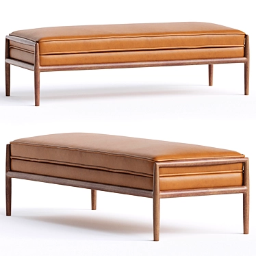 Modern Upholstered Mitsue Bench 3D model image 1 