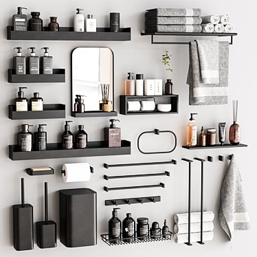 Modern Bathroom Accessory Set 102 3D model image 1 