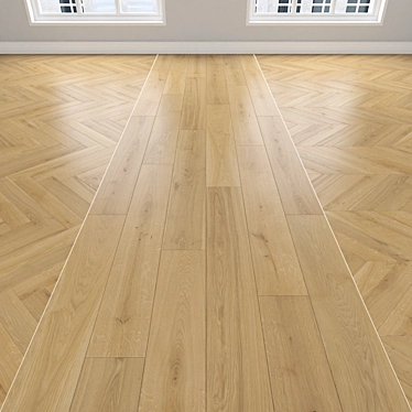 Oak Parquet Flooring Set 3D model image 1 