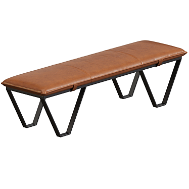 Elegant Vannoy Velvet Bench 3D model image 1 