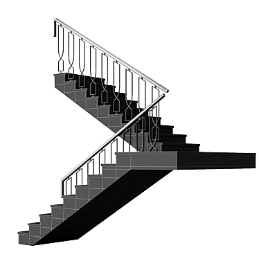 Modern Staircase 20: Obj Export 3D model image 1 