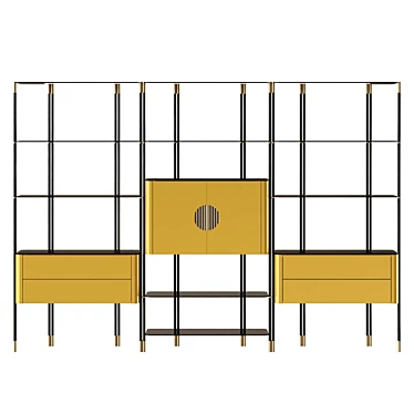 Modern Murray Bookcase Design 3D model image 1 