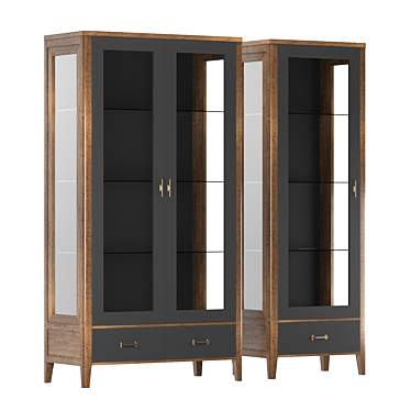 Parisian Chic Display Cabinets 3D model image 1 