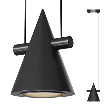 Corner Design Shords Pendant Light 3D model image 1 