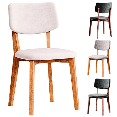 Modern Compact Design Dining Chair 3D model image 1 