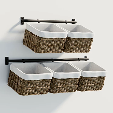 Versatile Hanging Basket Organizer 3D model image 1 