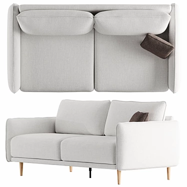 Modern Classic Fusion 3D Sofa 3D model image 1 