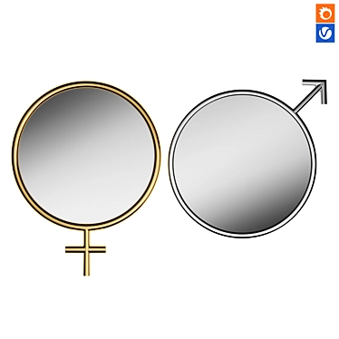 Freedom Female Mirror: Personalize Your Space 3D model image 1 