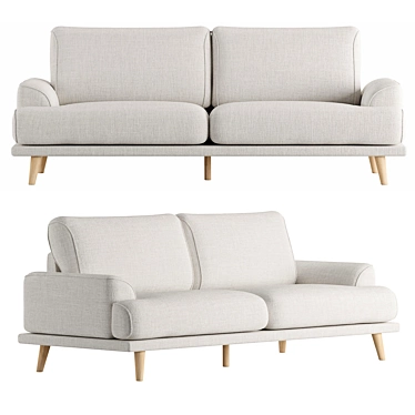 Modern Classic 3-Seater Sofa 3D model image 1 