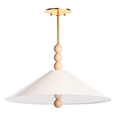 Modern Barbes Pendant Light 3D model image 1 