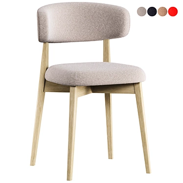 Modern Wooden Talks Chair - 51cm 3D model image 1 