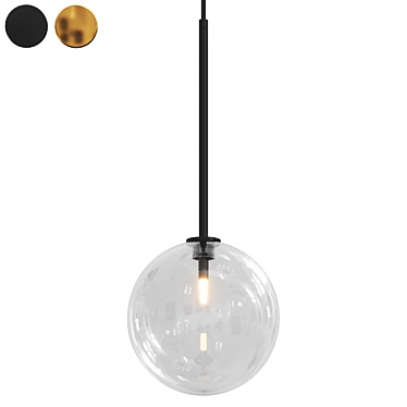 Adjustable Pendant Light with Splineways 3D model image 1 