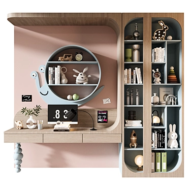 Custom Wardrobe Composition with Decor 3D model image 1 