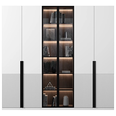 Modular Wardrobe & Shelf Set 3D model image 1 