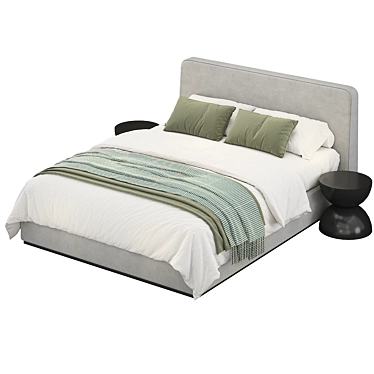 Modern Minotti Powell Bed Model 3D model image 1 