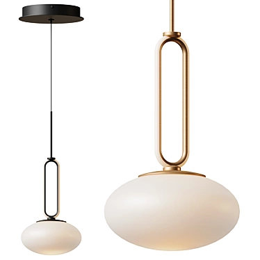 Modern Glass Pendant Light Fixture 3D model image 1 
