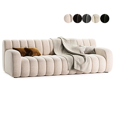 Modern Modular Zibby Sofa 3D model image 1 