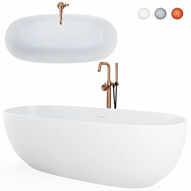 Disenia Ellisse Oval Freestanding Bath 3D model image 1 