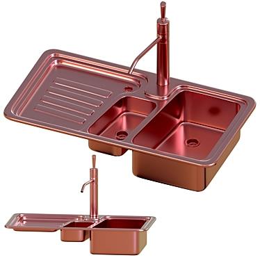 Modern Kitchen Sink Set 3D model image 1 