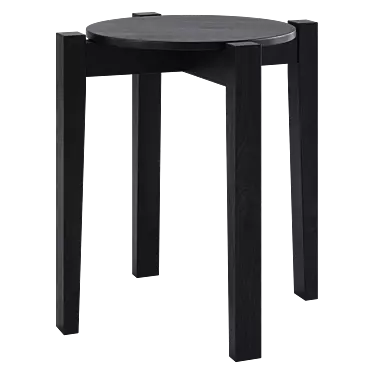 Elegant Beech Stool by Serax 3D model image 1 