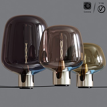 Modern Flar Table Lamp Kit 3D model image 1 