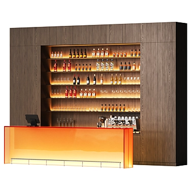 Luminous Minimalistic Bar Counter 3D model image 1 