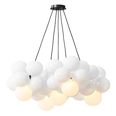 Large frosted bubble chandelier