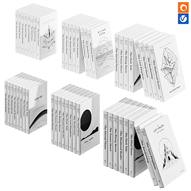 Creative Book Set-02 Decal 3D model image 1 