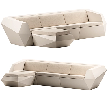 Vondom FAZ 4 Modular Sofa 3D model image 1 