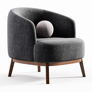 Sleek MEGAN Armchair Design 3D model image 1 