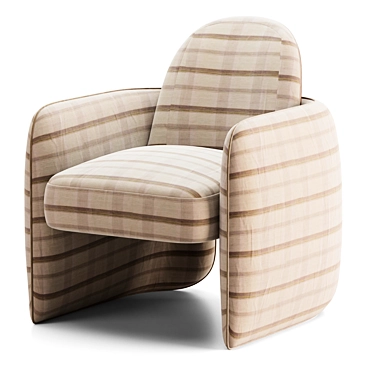 Elegant SADDLEBACK Chair Model 3D model image 1 