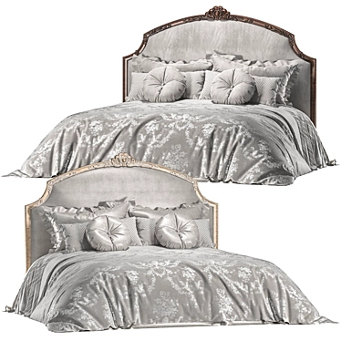 Luxury Italian Andrea Fanfani Bed 3D model image 1 