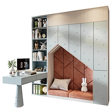 Custom Wardrobe Composition with Decor 3D model image 1 