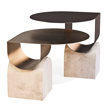 Vague Sculptural Coffee Tables 3D model image 1 