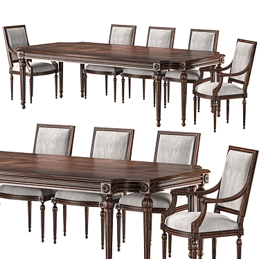 Ebanista Baladin Dining Set 3D model image 1 