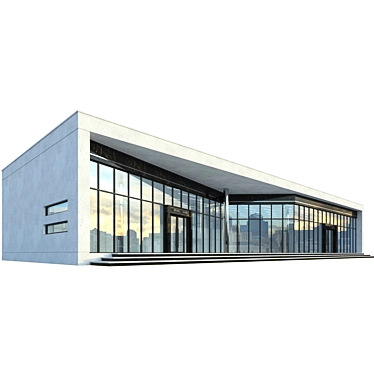 Highly Detailed Modern Commercial Building 3D model image 1 