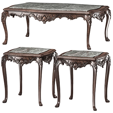 Elegant French Coffee Table 732 3D model image 1 