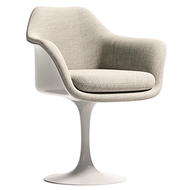 Elegant Swivel Tulip Armchair 3D model image 1 