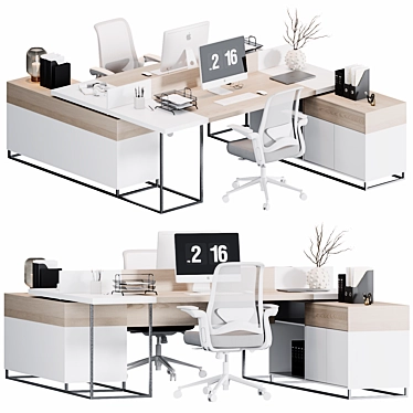 PBR Office Furniture Collection 3D 3D model image 1 