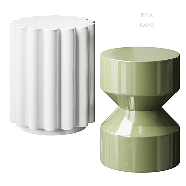 Riya Kane Round Side Tables 3D model image 1 