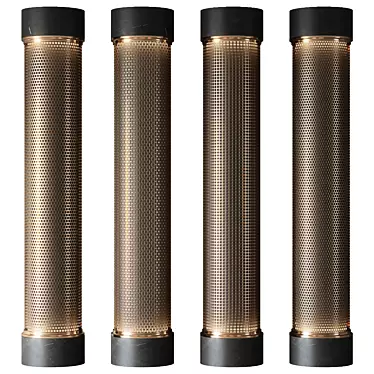 Perforated Round Columns, 3m Height 3D model image 1 