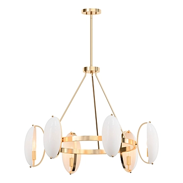 Elegant Oviform Chandelier Fixture 3D model image 1 