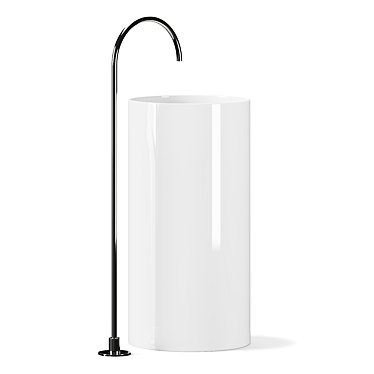 Sleek Fontana Freestanding Washbasin 3D model image 1 