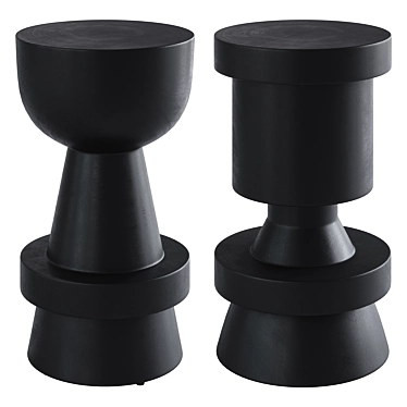 Modern Elegance: Polo & Nori Bar Stools 3D model image 1 