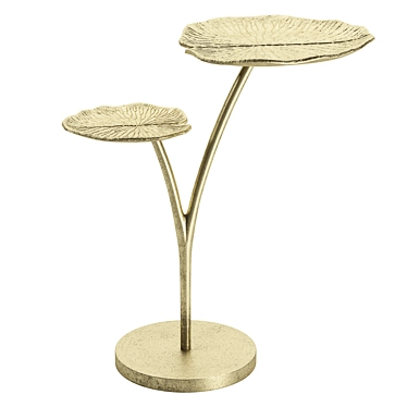 Luxurious Gold Aluminum Accent Table 3D model image 1 